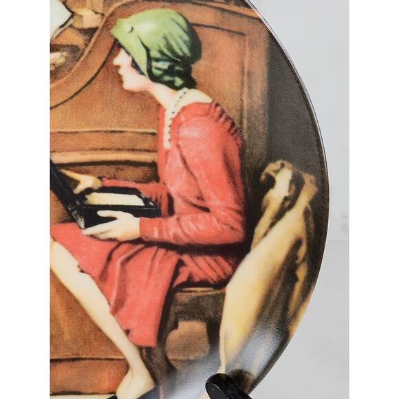 The Professor Plate Wall Decor Year 1986 Fine China 8 1/2" Norman Rockwell Vtg - Picture 8 of 14
